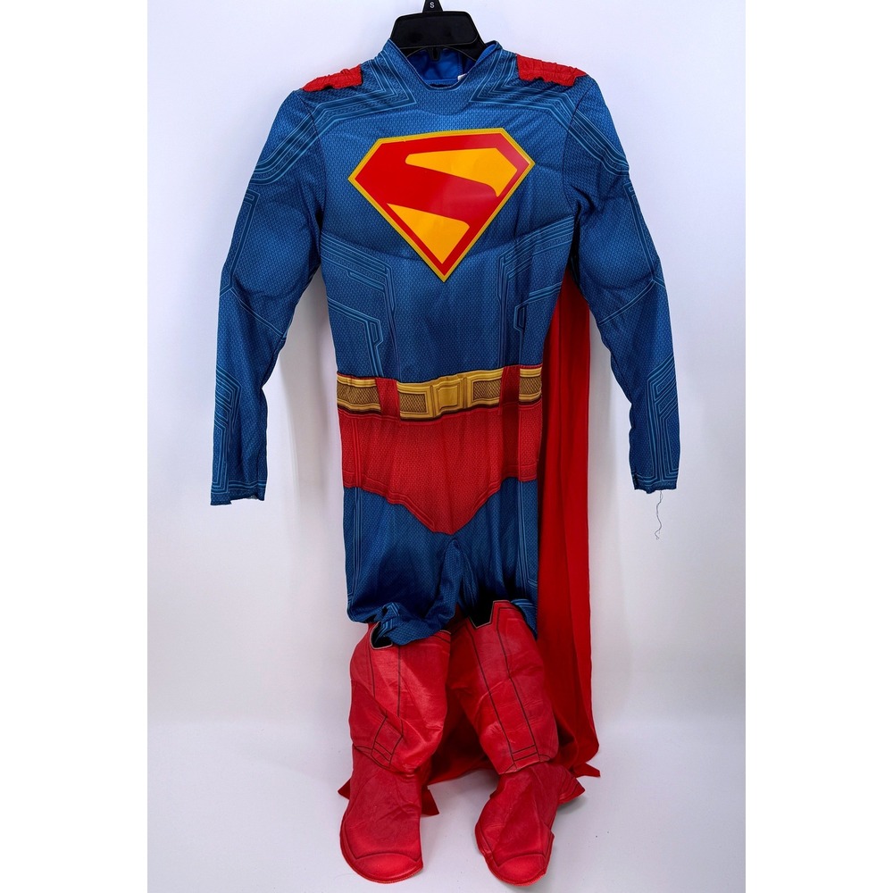 Rubies Superman Light Up Boys Costume Blue Red Jumpsuit Cape Large